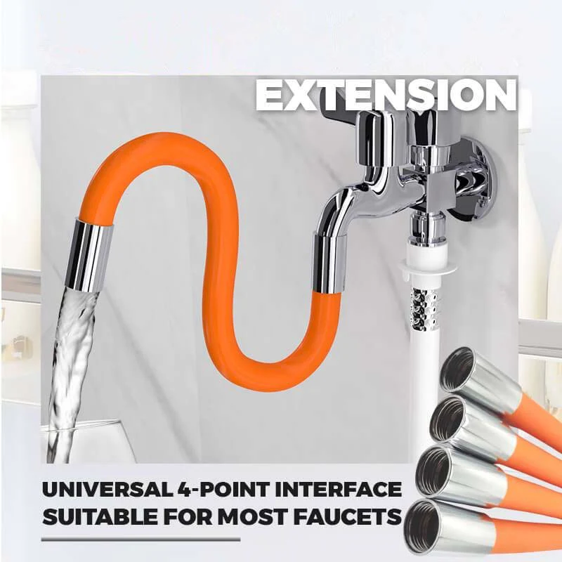 Flexible Faucet Extender Pipe 360 Degree Rotatable For Kitchen Bathroom
