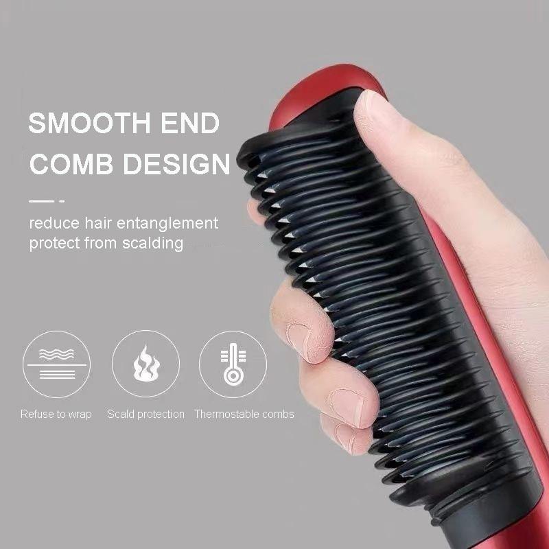 Professional Hair Straightener Tourmaline Ceramic Hair Curler Brush Hair Comb
