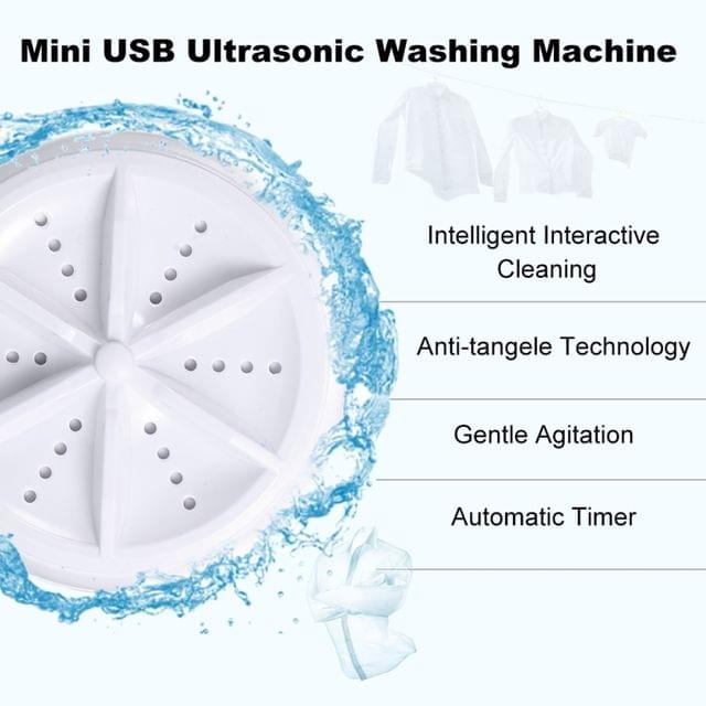Folding Washing Machine Ultrasonic Washer USB Powered