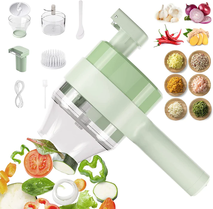 4 in 1 Handheld Vegetable Chopper and Cleaner